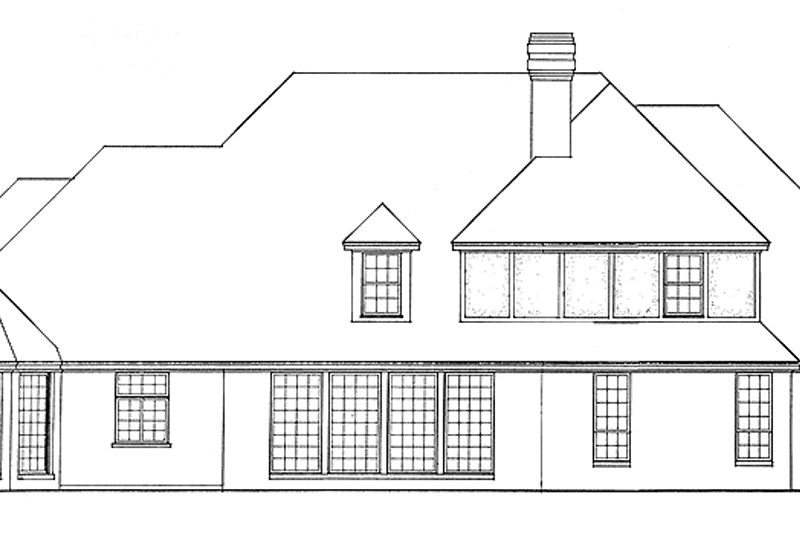 Architectural House Design - Exterior - Rear Elevation for Colonial House Plan #310-1031 - 4 bed, 3.5 bath