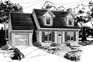Colonial Exterior - Front Elevation Plan #47-715
