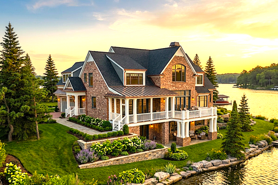 Exterior - Rear Elevation for Traditional House Plan #30-345 - 4 bed, 4.5 bath
