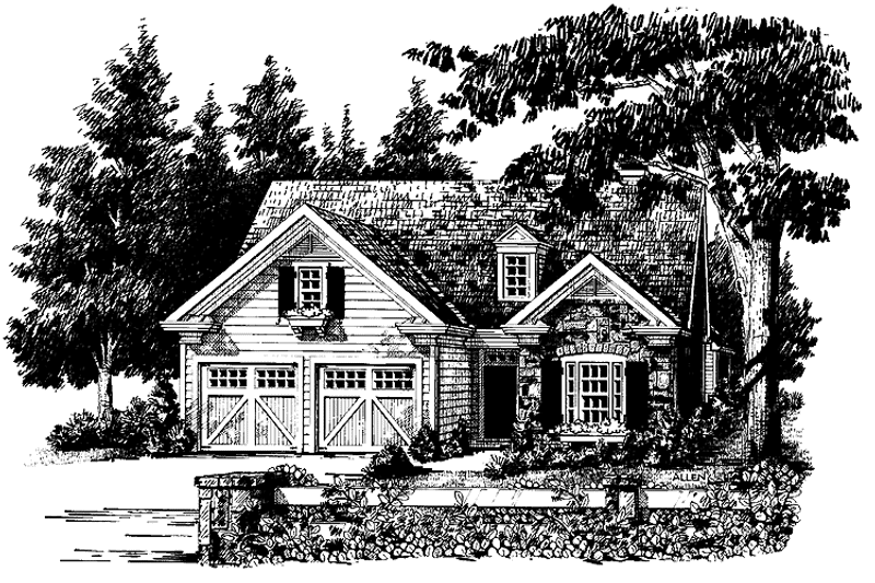 Home Plan - Exterior - Front Elevation 3 for Ranch House Plan #927-259 - 3 bed, 2 bath