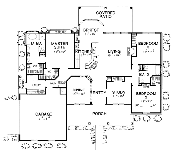 House Plan Design - Country Floor Plan - Main Floor Plan #472-150