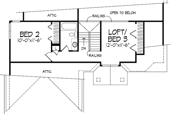 House Plan Design - Craftsman Floor Plan - Upper Floor Plan #320-706