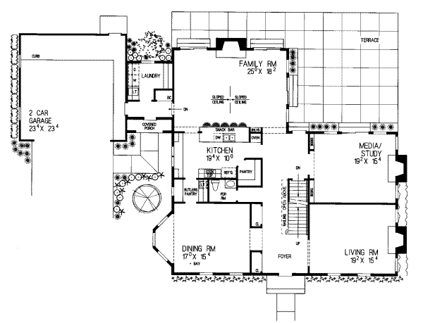 House Plan Design - Colonial Floor Plan - Main Floor Plan #72-371