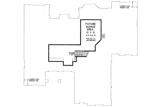 Floor Plan - Other Floor for European House Plan #310-547 - 4 bed, 3.5 bath