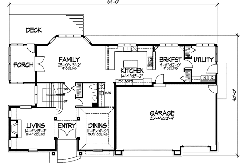 Home Plan - Floor Plan - Main Floor for Traditional House Plan #320-539 - 4 bed, 3.5 bath