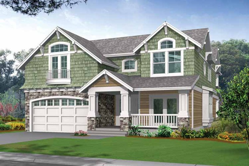 House Plan Design - Craftsman Exterior - Front Elevation Plan #132-243