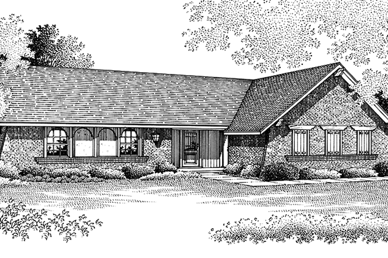 House Design - Ranch Exterior - Front Elevation Plan #45-430