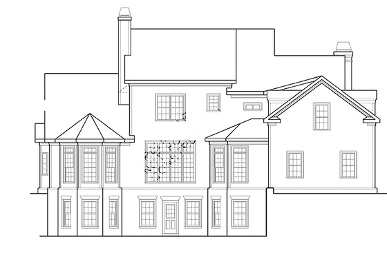 Exterior - Rear Elevation for Country House Plan #927-260 - 4 bed, 4.5 bath