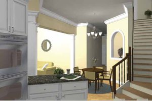 Interior - Dining Room for Traditional House Plan #44-215 - 3 bed, 2.5 bath