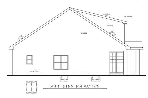 Exterior - Other Elevation 1 for European House Plan #20-2546 - 5 bed, 3 bath