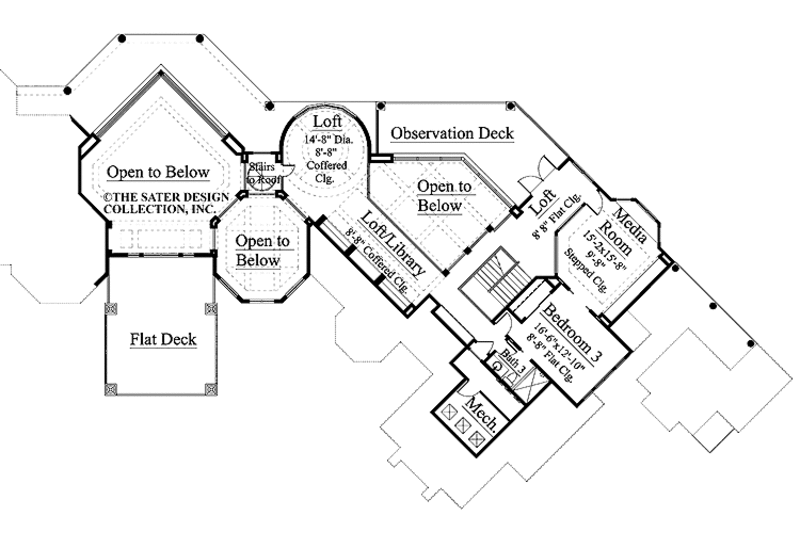 Home Plan - Floor Plan - Upper Floor for Mediterranean House Plan #930-412 - 5 bed, 7 bath