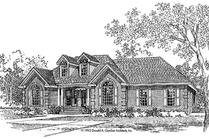 Ranch Exterior - Front Elevation Plan #929-170