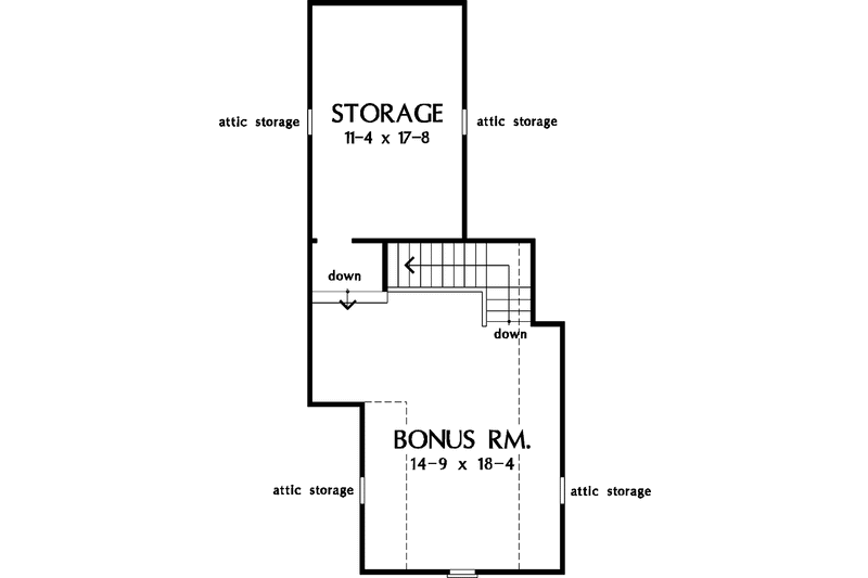 Home Plan - Floor Plan - Upper Floor for Country House Plan #929-474 - 3 bed, 2 bath