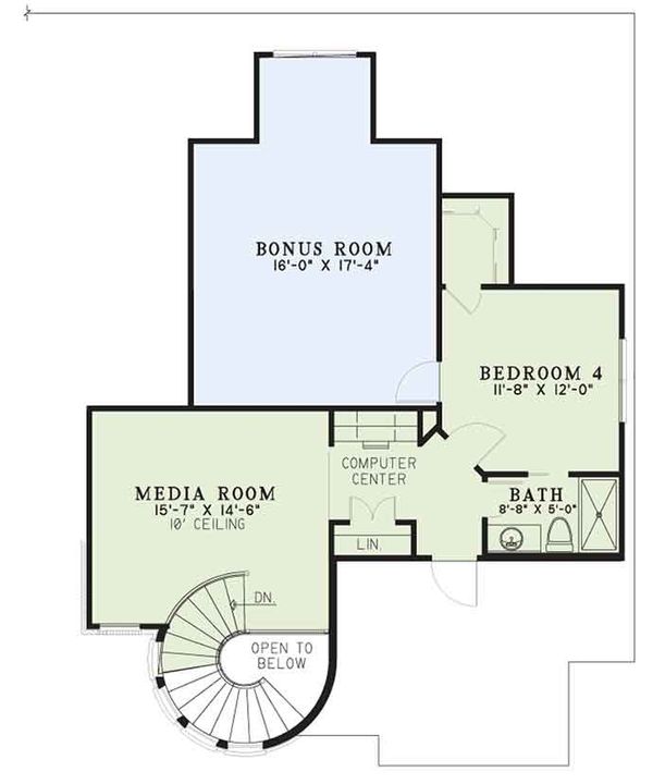House Plan Design - Farmhouse Floor Plan - Upper Floor Plan #17-3402