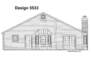 Ranch Style House Plan - 3 Beds 2 Baths 1971 Sq/Ft Plan #72-1099 Exterior 