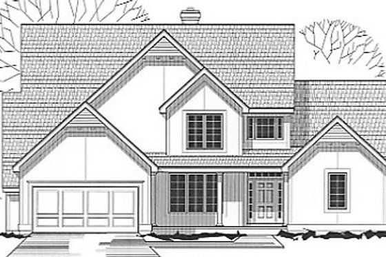 Exterior - Front Elevation for Traditional House Plan #67-404 - 4 bed, 2.5 bath