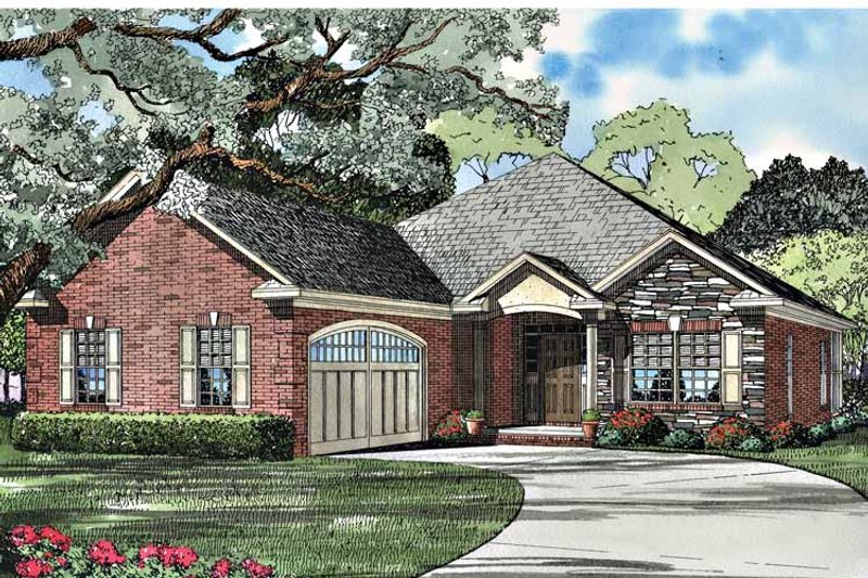 Home Plan - Exterior - Front Elevation 3 for Country House Plan #17-3032 - 3 bed, 2 bath