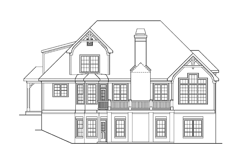 Dream House Plan - Exterior - Rear Elevation for European House Plan #927-356 - 3 bed, 2.5 bath