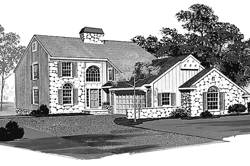 Home Plan - Contemporary Exterior - Front Elevation Plan #72-747