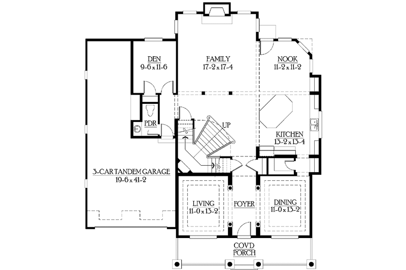 House Plan Design - Floor Plan - Main Floor for Country House Plan #132-438 - 4 bed, 2.5 bath