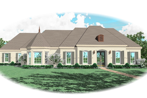 European Exterior - Front Elevation Plan #81-1298