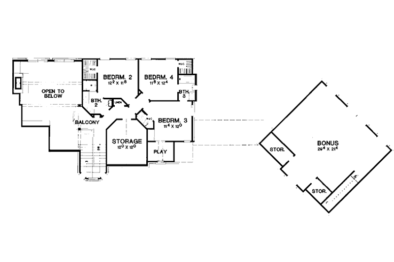 Dream House Plan - Floor Plan - Upper Floor for Mediterranean House Plan #472-231 - 4 bed, 3.5 bath