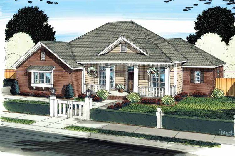 Dream House Plan - Country Exterior - Front Elevation Plan #513-2137