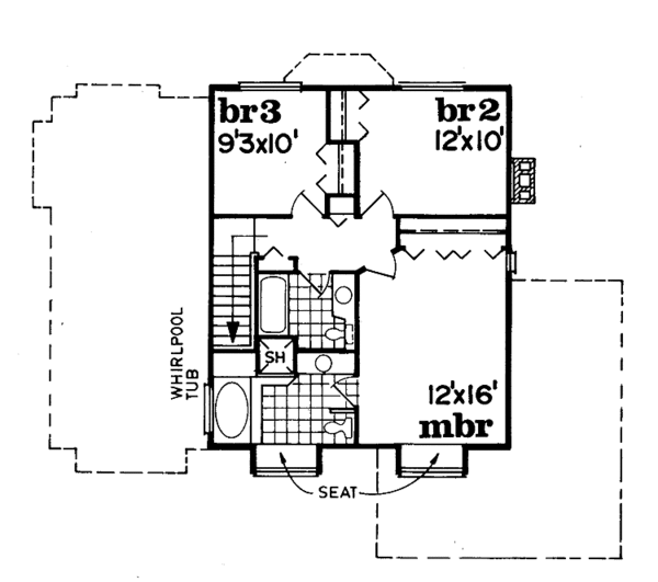 House Plan Design - Craftsman Floor Plan - Upper Floor Plan #47-761