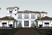 Beach Style House Plan - 4 Beds 5.5 Baths 5093 Sq/Ft Plan #548-31 