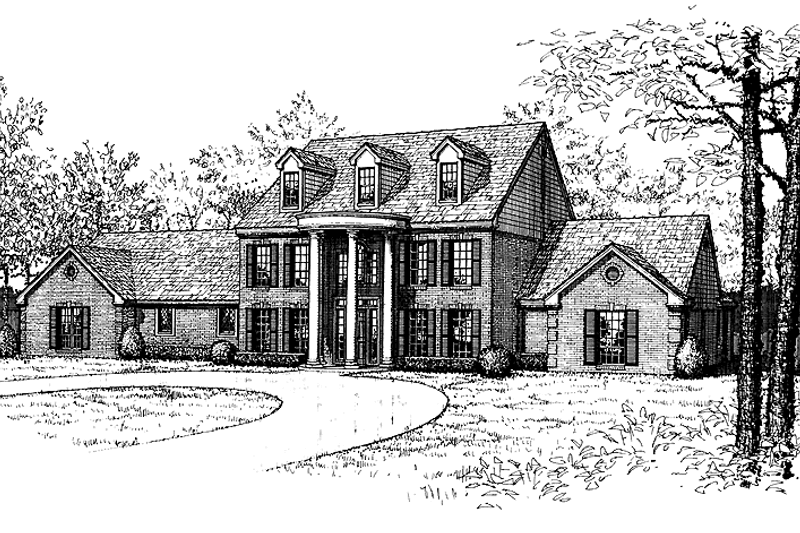 House Blueprint - Classical Exterior - Front Elevation Plan #310-1076