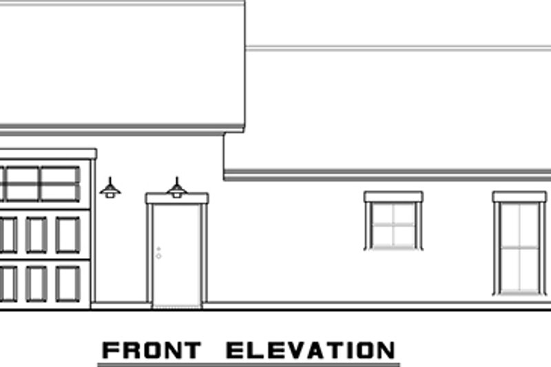 House Blueprint - Exterior - Front Elevation 3 for Barndominium House Plan #923-234 - 3 bed, 2 bath