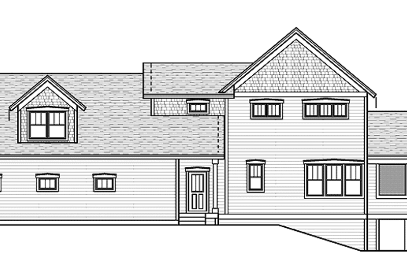 Home Plan - Exterior - Rear Elevation for Traditional House Plan #51-654 - 3 bed, 2.5 bath