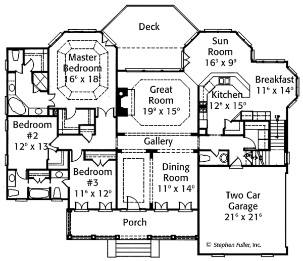 Home Plan - Country Floor Plan - Main Floor Plan #429-433