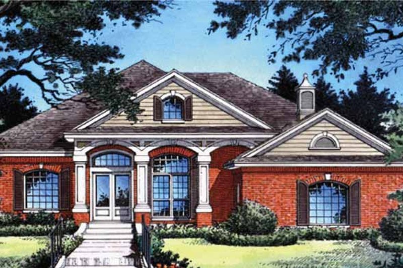 Architectural House Design - European Exterior - Front Elevation Plan #417-608
