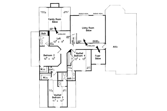 Floor Plan - Upper Floor for Mediterranean House Plan #927-238 - 4 bed, 3.5 bath