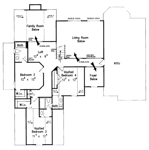 House Design - Mediterranean Floor Plan - Upper Floor Plan #927-238
