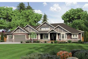 Exterior - Front Elevation 3 for Ranch House Plan #132-547 - 3 bed, 3 bath