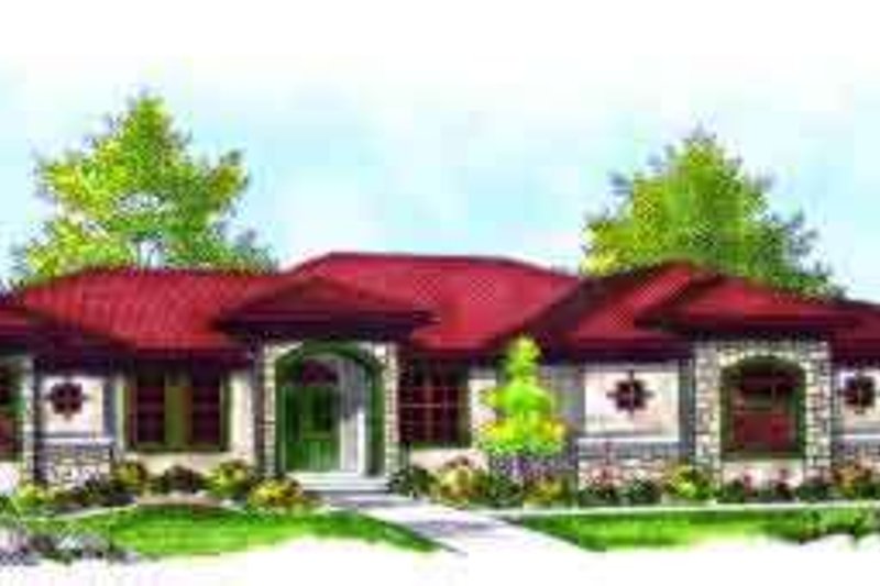Home Plan - European Exterior - Front Elevation Plan #70-721