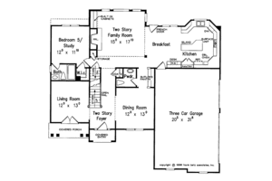 Floor Plan - Main Floor for Colonial House Plan #927-222 - 5 bed, 4.5 bath