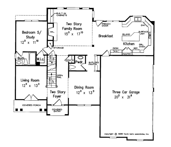 Dream House Plan - Colonial Floor Plan - Main Floor Plan #927-222