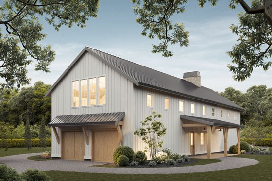 Exterior - Rear Elevation for Barndominium House Plan #1114-54 - 3 bed, 2.5 bath