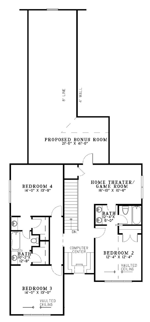 Home Plan - Classical Floor Plan - Upper Floor Plan #17-2857