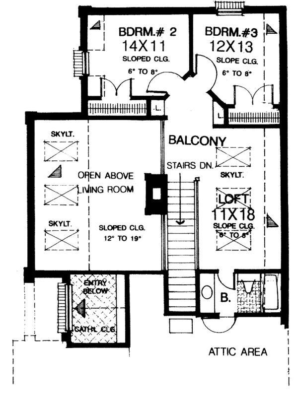 Dream House Plan - Traditional Floor Plan - Upper Floor Plan #310-1093
