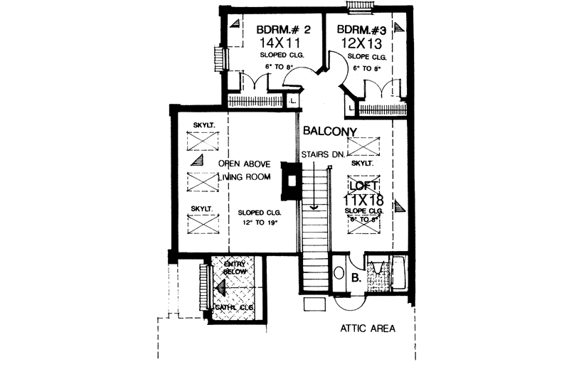 Home Plan - Floor Plan - Upper Floor for Traditional House Plan #310-1093 - 3 bed, 2.5 bath