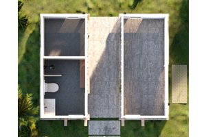 Floor Plan - Main Floor for Craftsman House Plan #1094-16, 1 bath