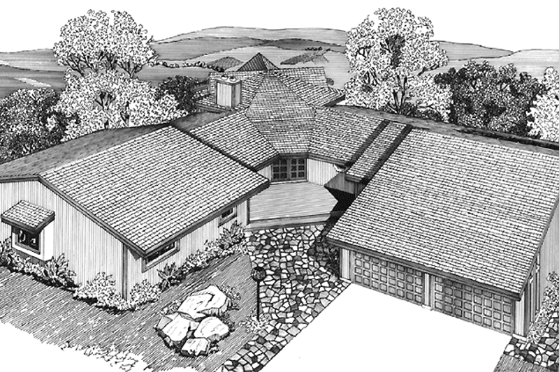 House Plan Design - Contemporary Exterior - Front Elevation Plan #320-1261