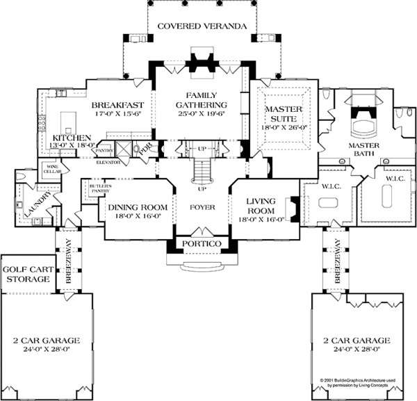 Home Plan - European Floor Plan - Main Floor Plan #453-600