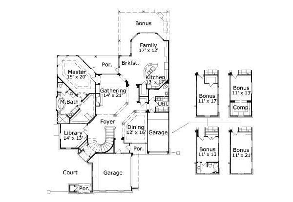 European Floor Plan - Main Floor Plan #411-821