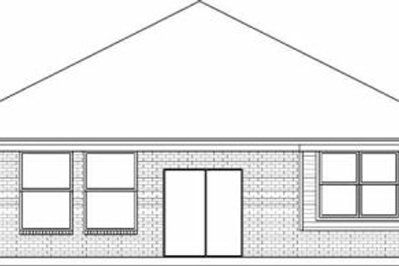 Exterior - Rear Elevation for Traditional House Plan #84-125 - 3 bed, 2 bath