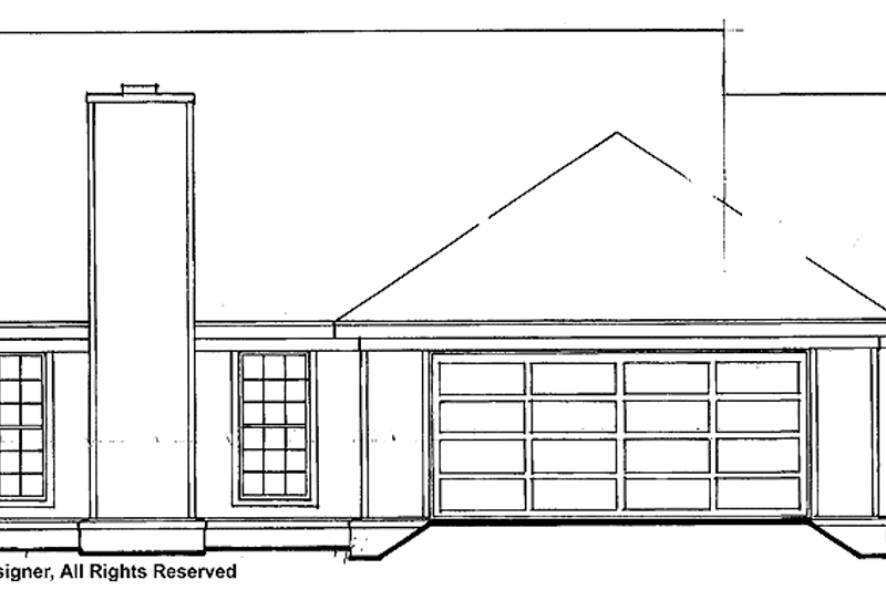 Home Plan - Exterior - Rear Elevation for Colonial House Plan #952-229 - 3 bed, 2 bath